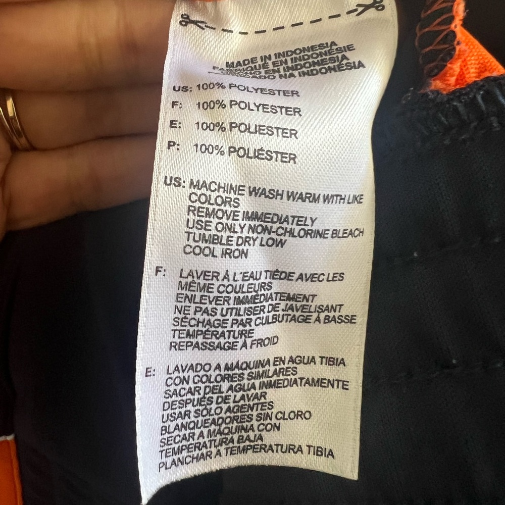 adidas Navy and Orange Men's Track Jacket - Picture 6 of 7
